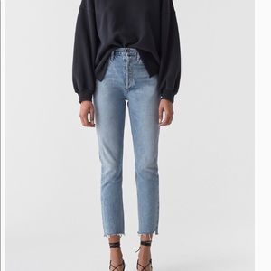Agolde Riley Hi Rise Straight Crop Jean